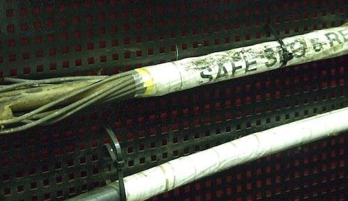 A damaged section of the Sat-3/Safe cable A damaged section of the Sat-3/Safe cable aboard the Chamarel