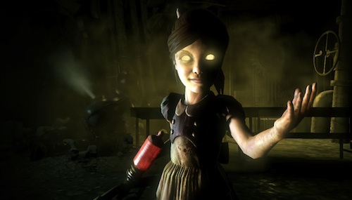 Bioshock 2 - 1 A Little Sister gathering Adam
