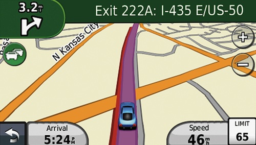 Garmin real-time traffic data