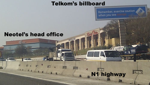 Telkom hoarding